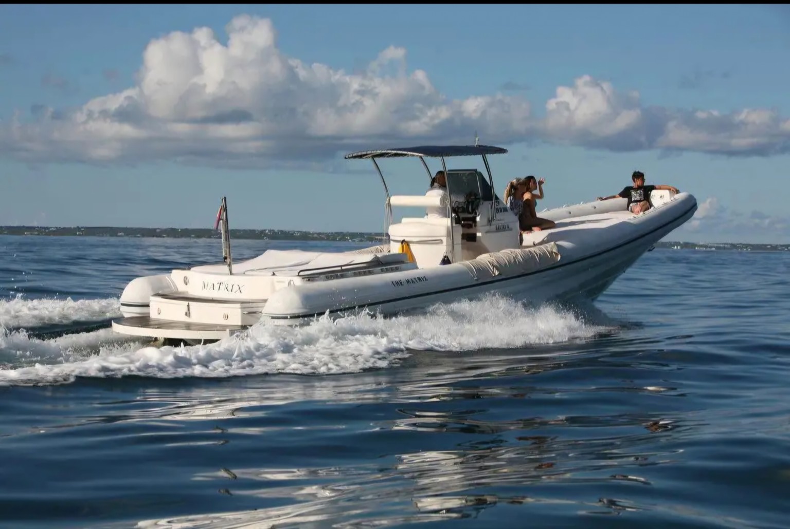 The Matrix running offshore with passengers aboard